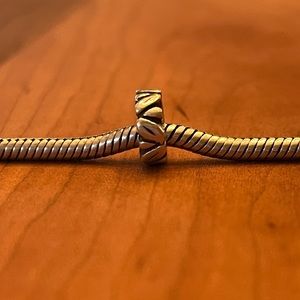 PANDORA Retired Leaf Spacer Charm